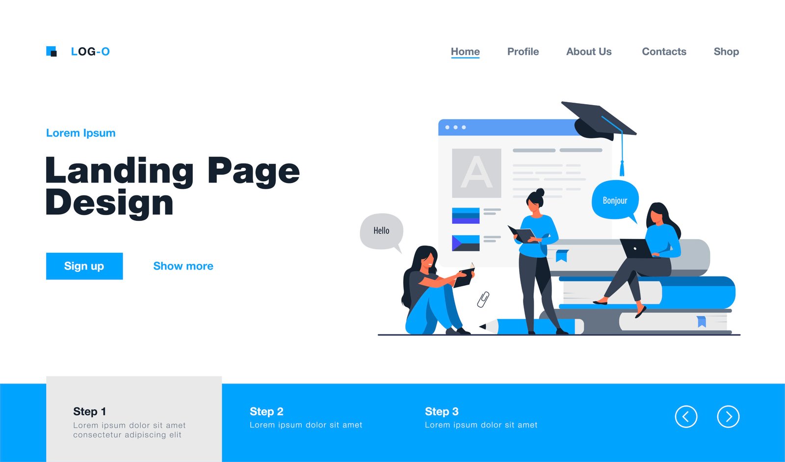 high converting college admission landing page design