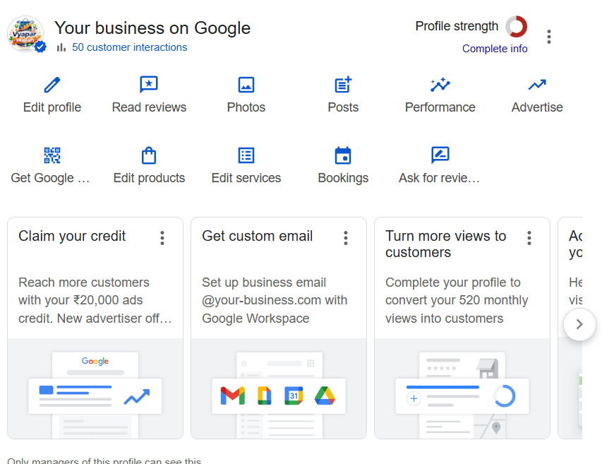 google business profile clinic listing example maps india doctor