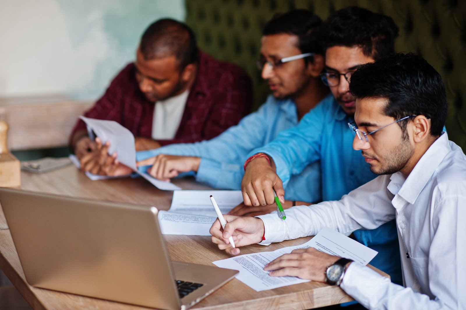 Students studying in a coaching institute classroom in Bihar