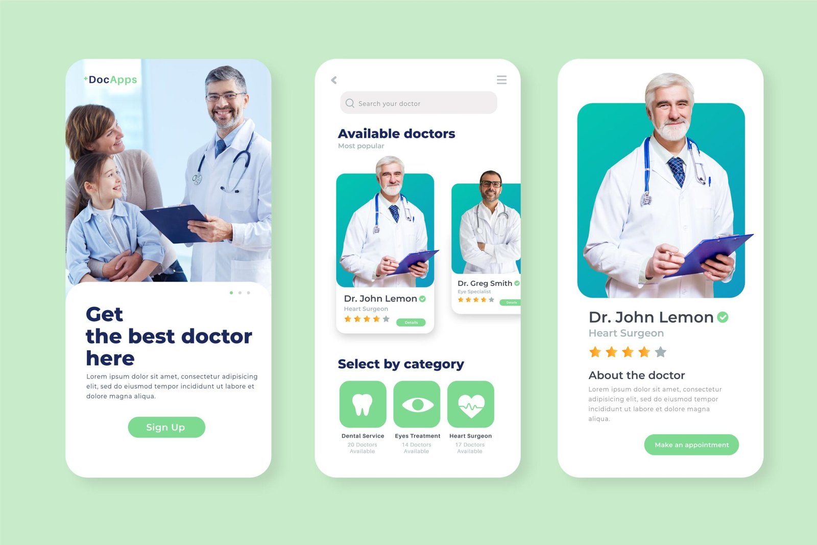 Mobile friendly clinic website design for doctors